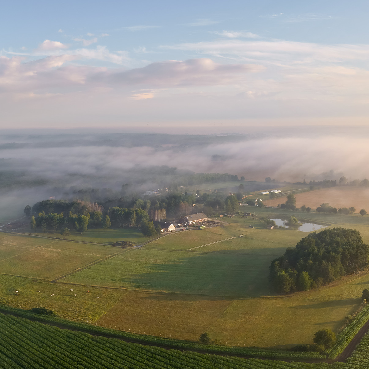 Widok na Zagrodę o poranku