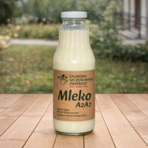 Mleko A2A2 prosto z Zagrody, niepasteryzowane 1 l